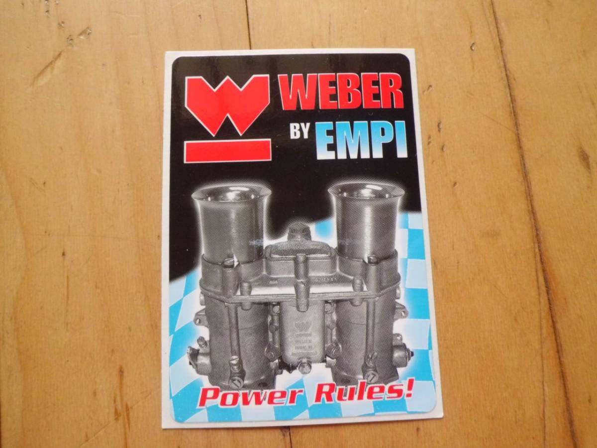 即決 VINTAGE AUTO PARTS STICKER WEBER BY EMPI ビンテージ オート パーツ ステッカー ウェーバー バイ エンピ拍卖