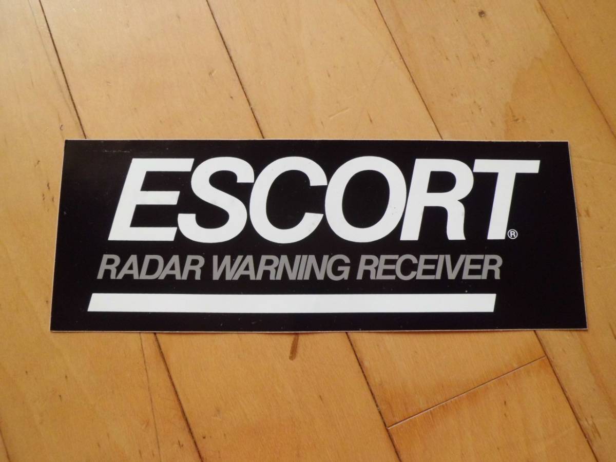 即決 VINTAGE AUTO PARTS STICKER ESCORT RADE WARNING RECEIVER ビンテージ オート パーツ ステッカー 拍卖