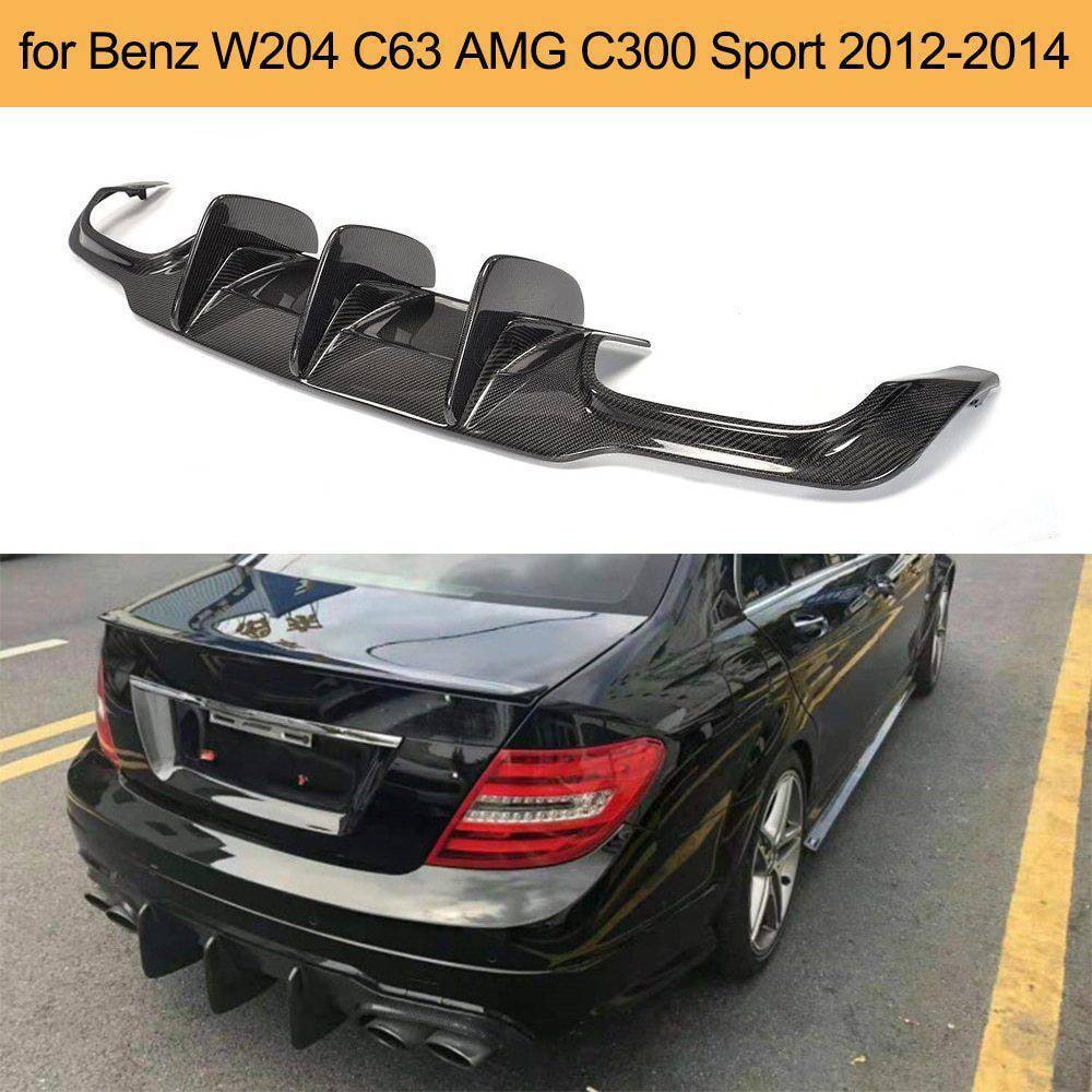 炭素繊維の車のリアバンパーディフューザー用メルセデスベンツW204 C63 AMG C300 スポーツ 2012 - 2014拍卖