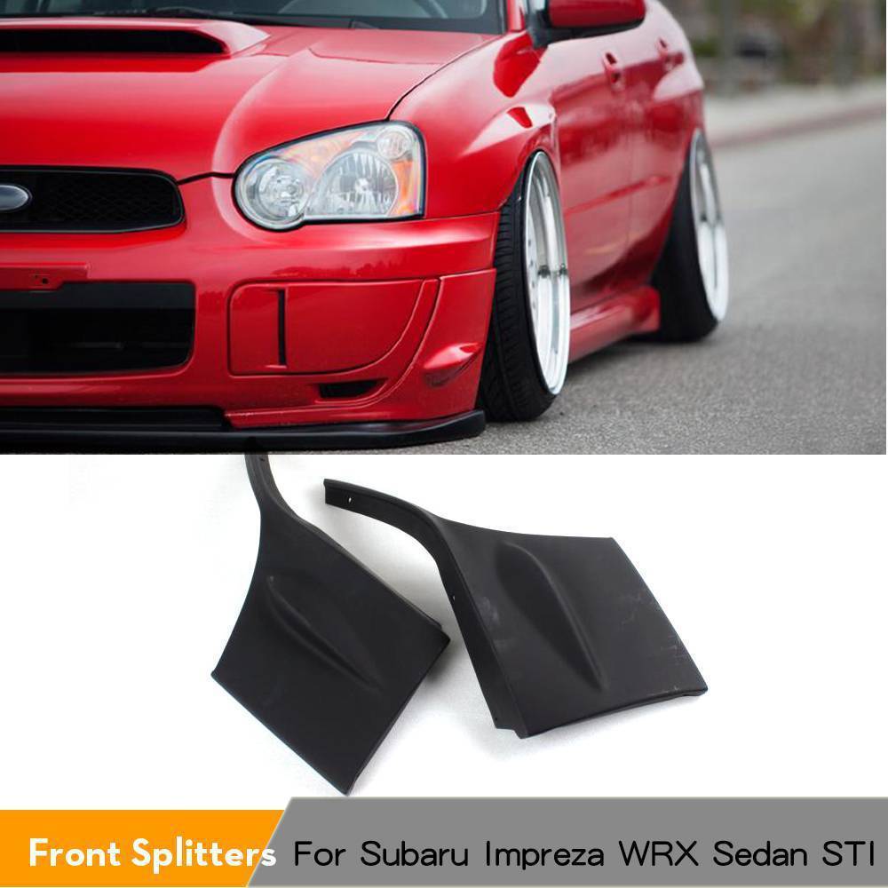 フロントバンパースプリッター サイド 外装 カスタム スバルインプレッサ WRX セダン STI 2004 2005 PU スタイリング拍卖