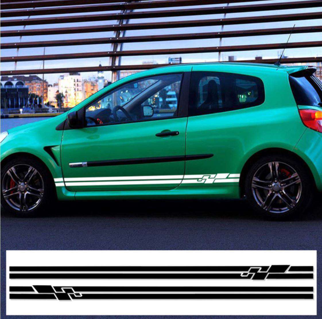 ルノー クリオ ステッカーサイドストライプ グラフィック デカール スポーツ Clio R.S. キャンパスメガネ h00180拍卖