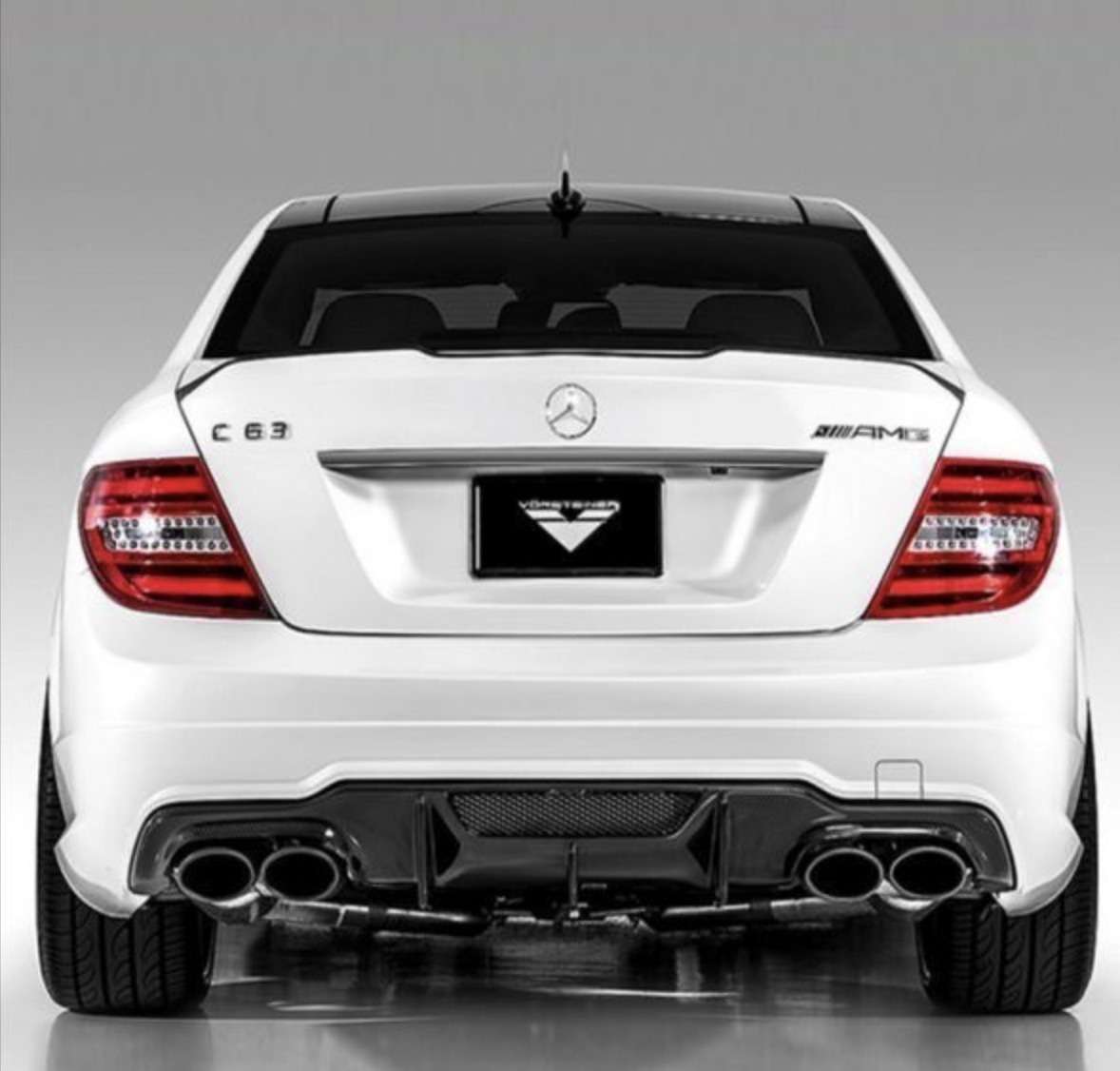 メルセデスベンツ W204 AMG C63 リアディフューザー リアバンパーリップ カーボンファイバー 2011-14拍卖