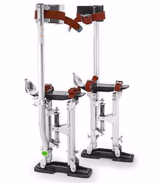 ★海外輸入品★シルバー プロフェッショナル グレード 調節可能な 乾式壁竹馬 テーピング ペイント 竹馬 アルミ 24拍卖