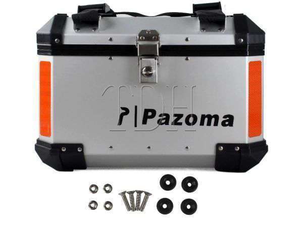 バイク用 アルミラゲージボックス トランク トップ シルバー 45L ユニバーサル BMW ホンダ スズキ ヤマハ拍卖