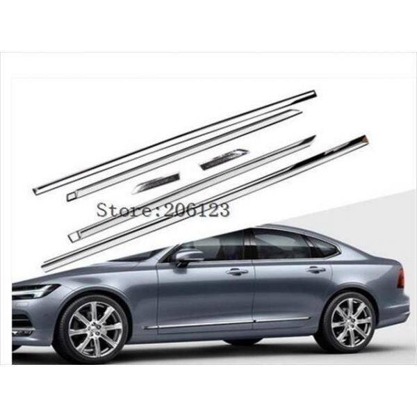5-841 外装パーツ サイドー スカート ステンレス ボルボ S90 自動車 アクセサリー サイド ボディ ドア デコレーション トリム拍卖