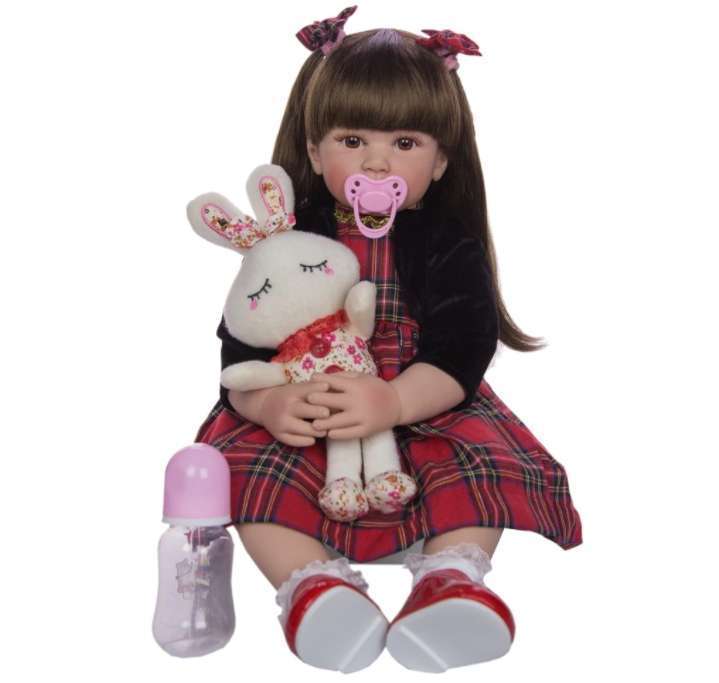 リボーンドール リアル 赤ちゃん人形 トドラードール ベビードール 60cm 高級 かわいい 洋服セット 女の子 ba002拍卖