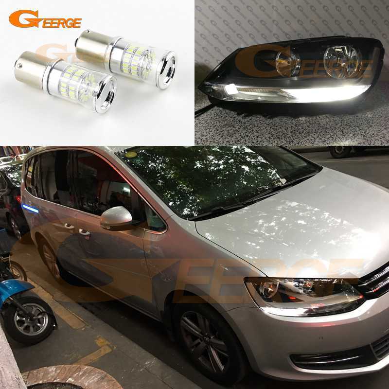 フォルクスワーゲンVWシャランMPV 2010 2011 2012 2013 2014 2015超明るい白色反射1156 S25 led電球led昼間drlライト拍卖