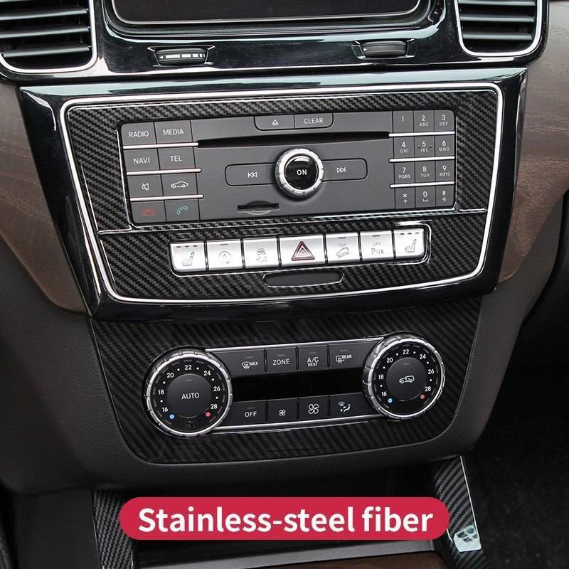 CD パネルステッカーメルセデスベンツ GLE W166 GLE クーペ C292 GLS X166 AMG カーボン空調スイッチパネルカバーアクセサリー拍卖
