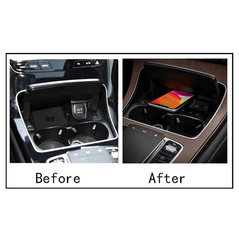 ベンツ W205 ワイヤレス充電器 10W  AMG  C43  C63  GLC43  GLC63  X253  Cクラス GLC アクセサリー拍卖