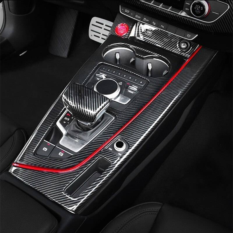 センターコンソール ギア シフトパネル 装飾 トリム 内装 カスタム ドレスアップ アウディA4 B9 2017-2019 LHD フレームカバー拍卖
