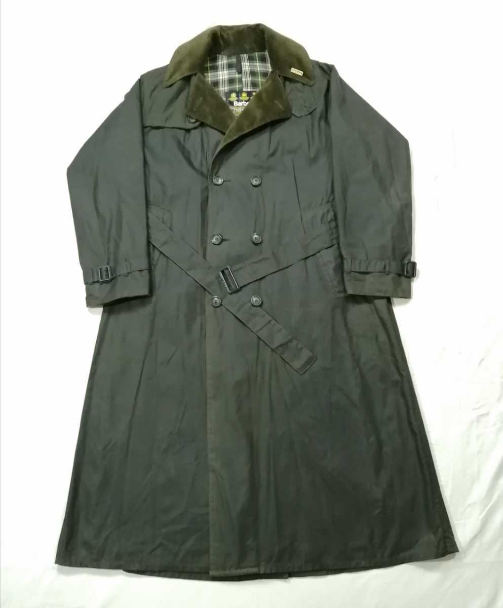 Mint condition 90s Barbour trench coat c38 セージ デッドストック ミントコンディション バブアー トレンチコート拍卖