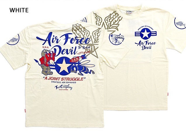 A JOINT STRUGGLE-共闘半袖Tシャツ◆TEDMAN/テッドマン ホワイトXLサイズ(サイズ44)TDSS-545 エフ商会 アメカジ 赤鬼 efu ミリタリー拍卖