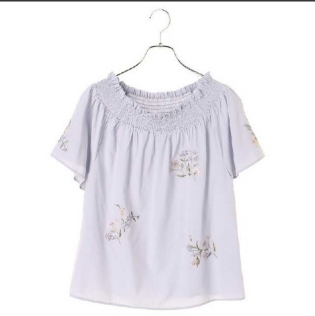 アース 2wayオフショル刺繍プルオーバー L サックスブルー 拍卖