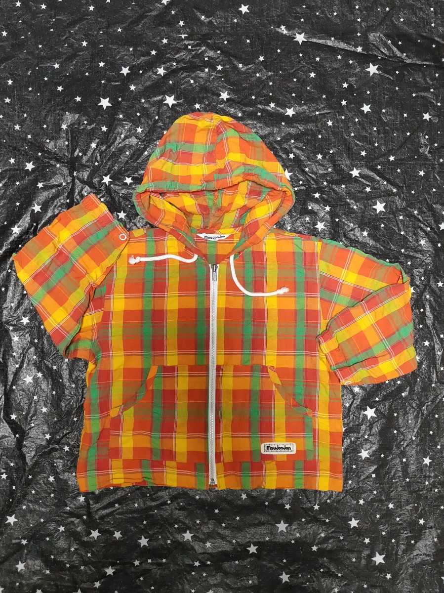 moujonjon チェックジップパーカー 100 日本製 丸高衣料拍卖