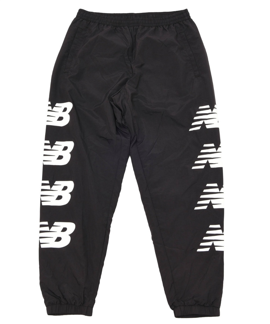 新品 ニューバランス New Balance ウインドパンツ S 黒 サイドロゴ LOGO 裏地メッシュ ナイロン ジャージ拍卖