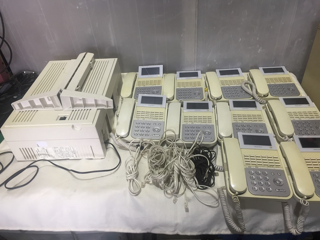 ■NAKAYOビジネフォンセット 主装置 NYC-iFM-ME ユニット多数 電話機NYC-24iF-SDW×8台セット 白電話機【K0302W6】拍卖