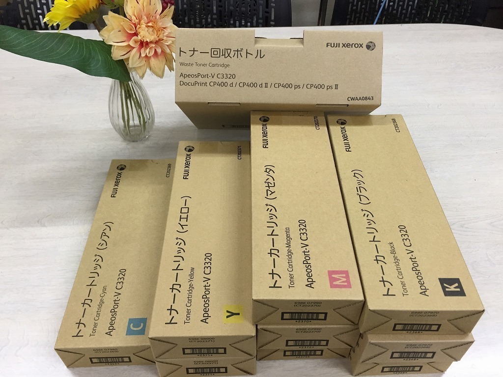 ■XEROX純正未使用 トナーカートリッジCT202368/69/70/71 BK×3本 C×2本 M×3本 Y×3本+回収BOX ApeosPort-V C3320用【B0225M1】 拍卖