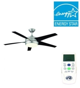 ☆新品訳あり大特価!Hampton Bay Windward II Brushed Steel Ceiling Fan 54in シーリングファン 523127 5枚羽根【J0911W3】拍卖
