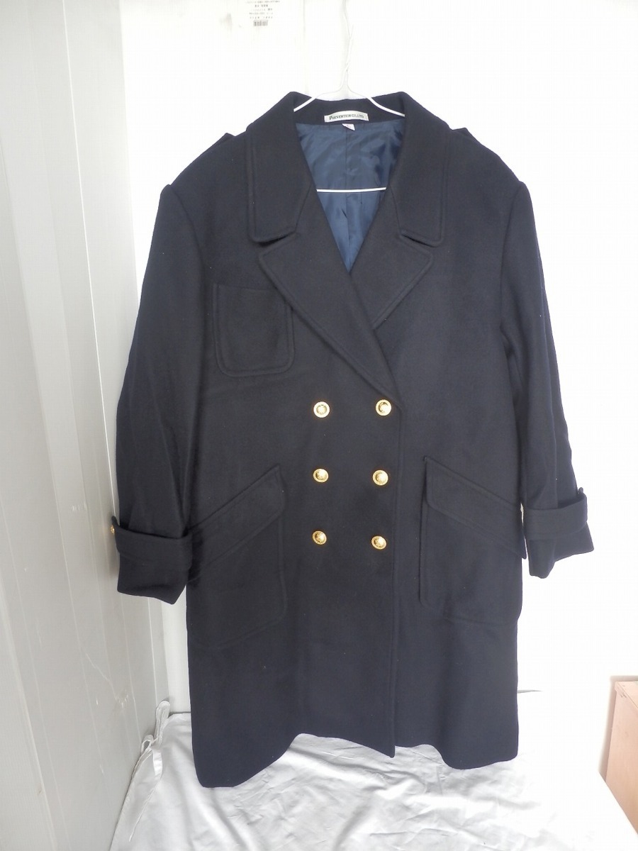 ◆送料無料!ロングコート大特価!新品未使用!Mサイズ 女性用/レディース ホテル・ドアマン・防寒着 トレンチ 黒色 №151【H1126A4】拍卖