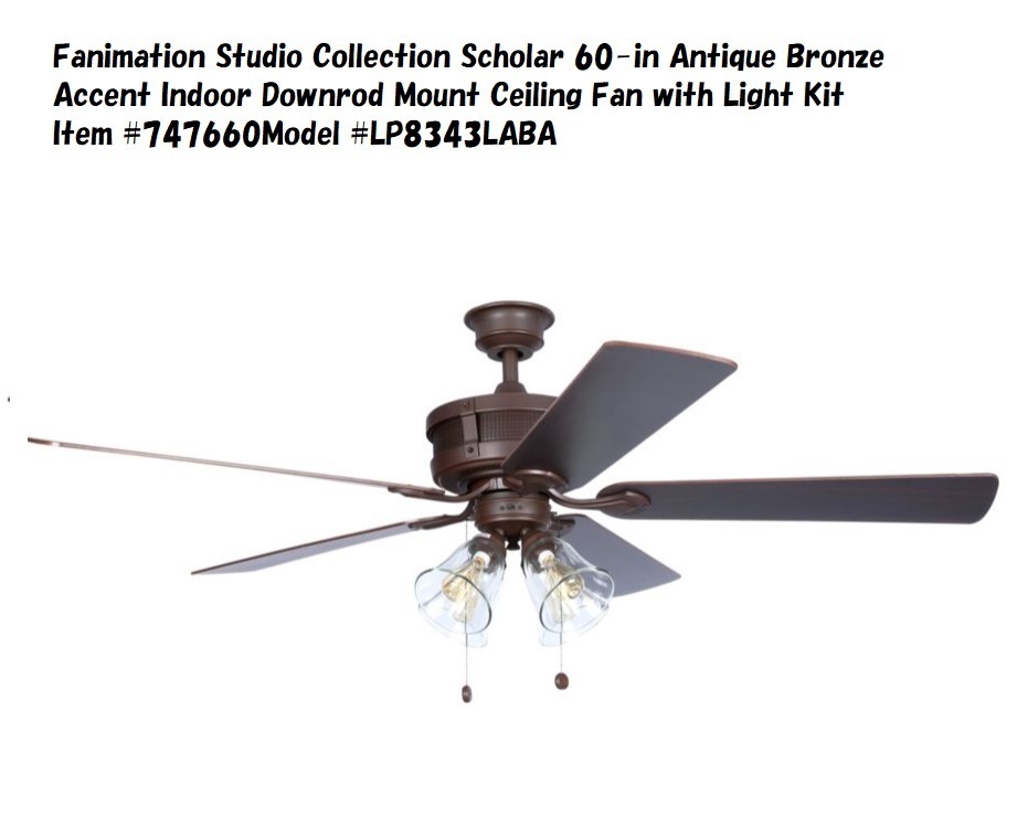 ■輸入品新品!Fanimation Studio Collection Scholar 60インチシーリングライト おすすめ!【K0303W3】拍卖