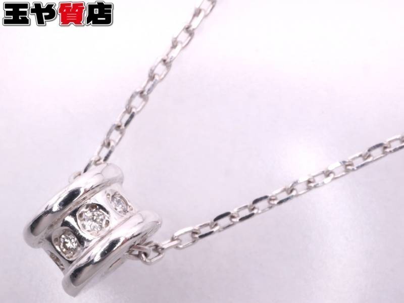 ミキモト MIKIMOTO PERLITA ペルリータ ダイヤ0.06ct ペンダント ネックレス K18WG ホワイトゴールド拍卖