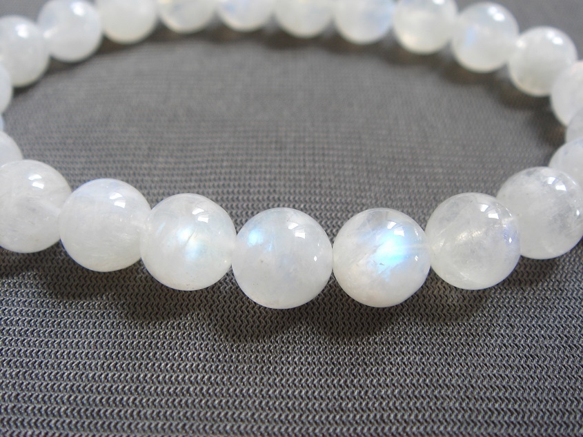 ☆風水,お守り,最高級,天然6A級ムーンストーンブレスレット8.5mmP8拍卖