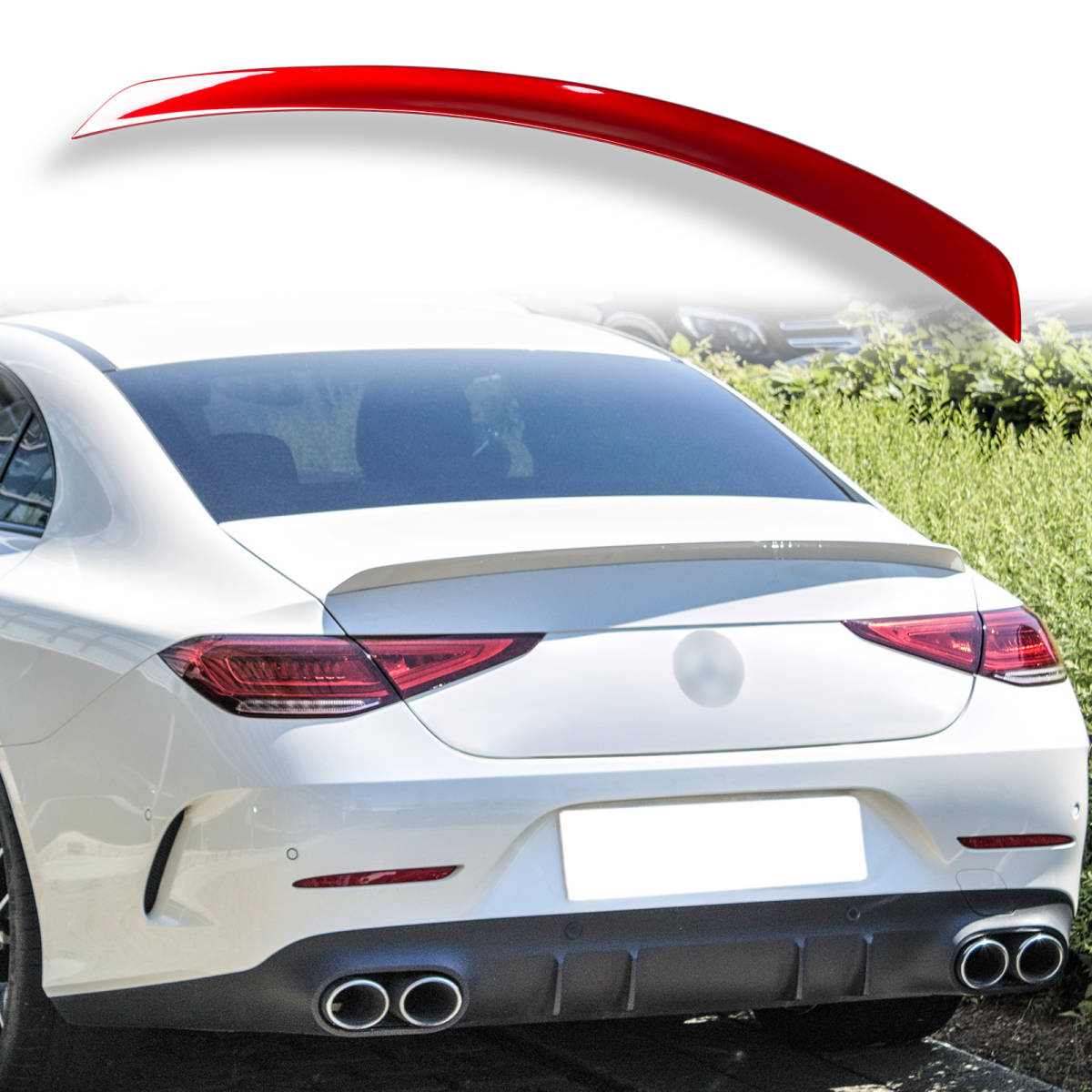 純正色塗装 ABS製 トランクスポイラー メルセデスベンツ用 CLSクラス C257 Aタイプ セダン用 ポン付け カラーコード:996 QTS-50381拍卖