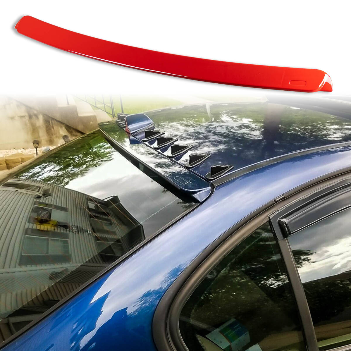 純正色塗装 ABS製 リアルーフスポイラー BMW用 E46 セダン用 ポン付け カラーコード:314 QRS-27184拍卖