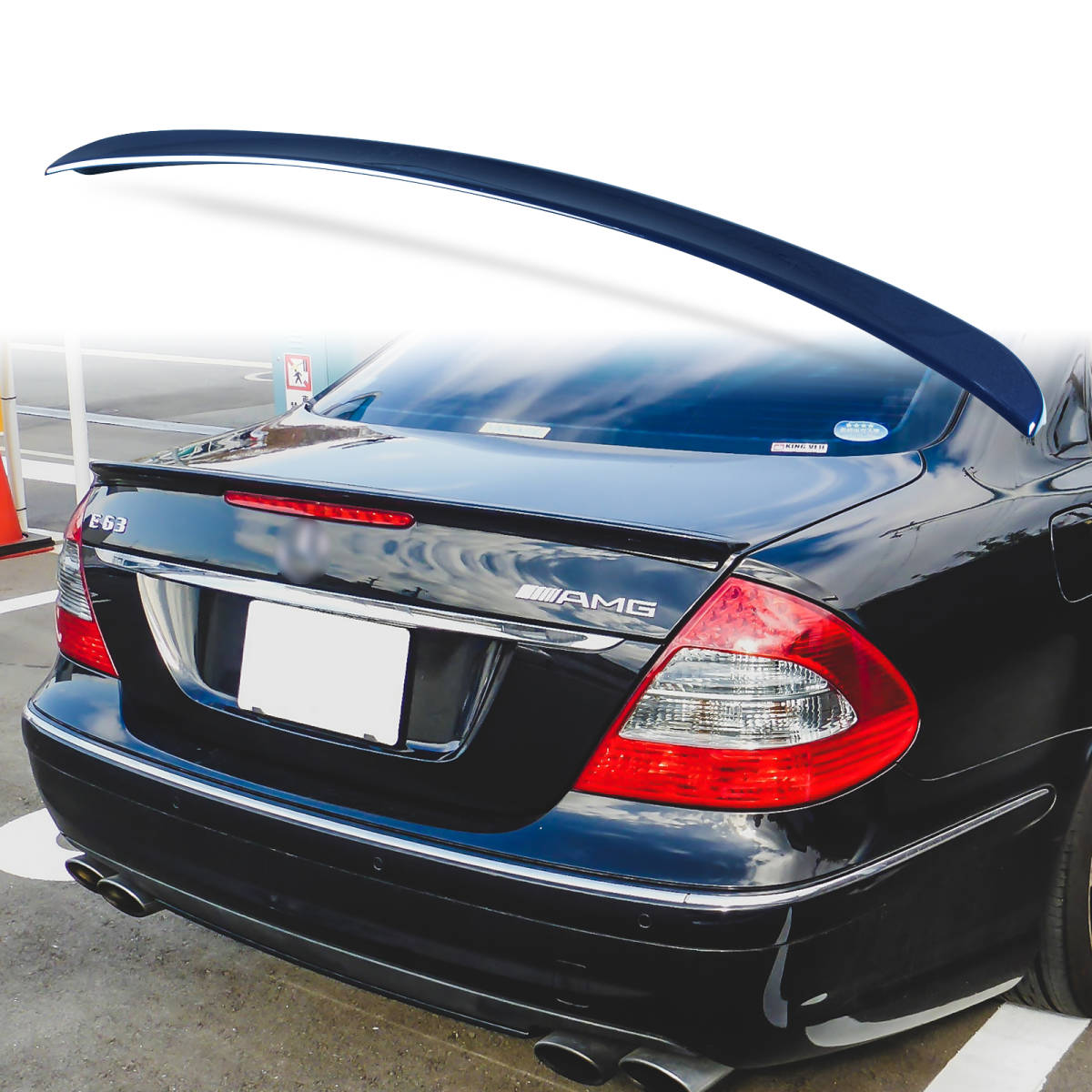 純正色塗装 ABS製 トランクスポイラー メルセデスベンツ用 Eクラス W211用 Aタイプ ポン付け カラーコード:359 QTS-27144拍卖