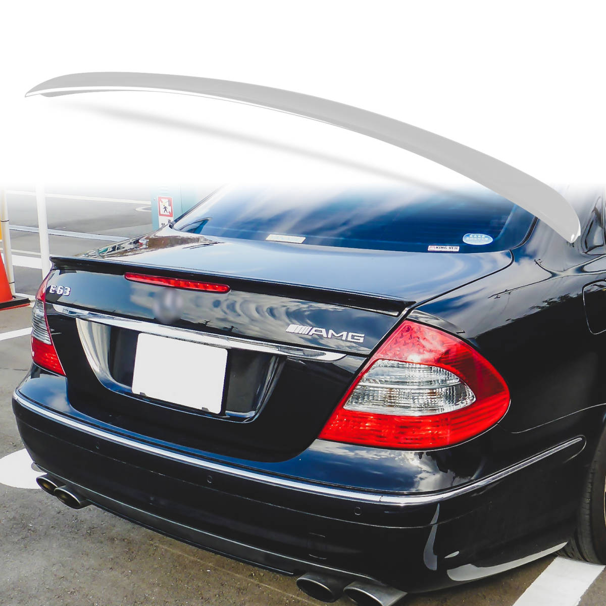 純正色塗装 ABS製 トランクスポイラー メルセデスベンツ用 Eクラス W211用 Aタイプ ポン付け カラーコード:775 QTS-27144拍卖
