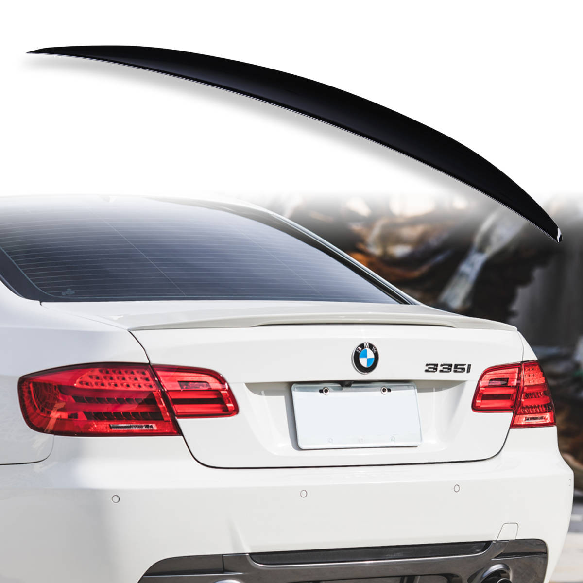 純正色塗装 ABS製 トランクスポイラー BMW用 3シリーズ E92用 クーペ Pタイプ ポン付け カラーコード:475 QTS-27145拍卖