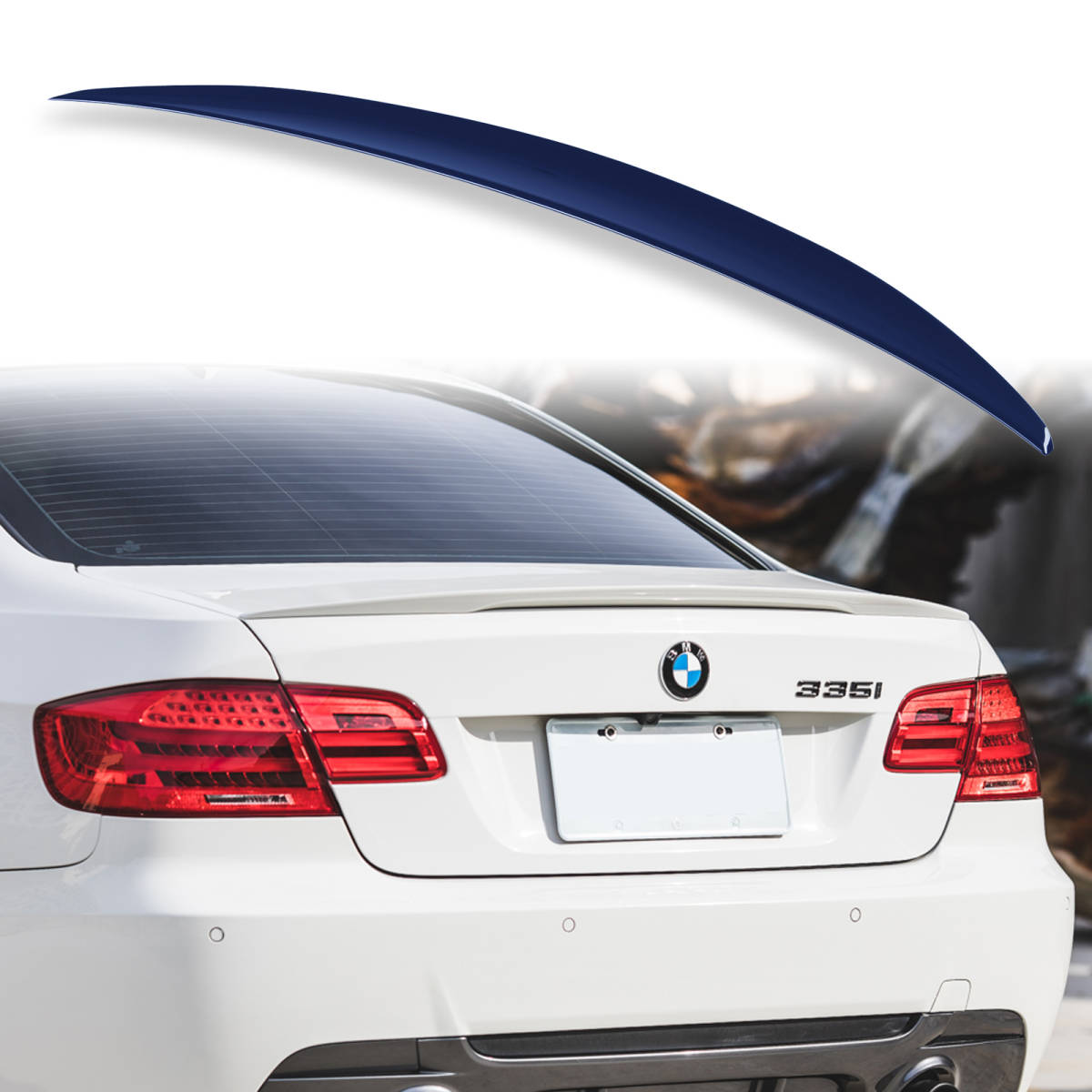 純正色塗装 ABS製 トランクスポイラー BMW用 3シリーズ E92用 クーペ Pタイプ ポン付け カラーコード:A35 QTS-27145拍卖