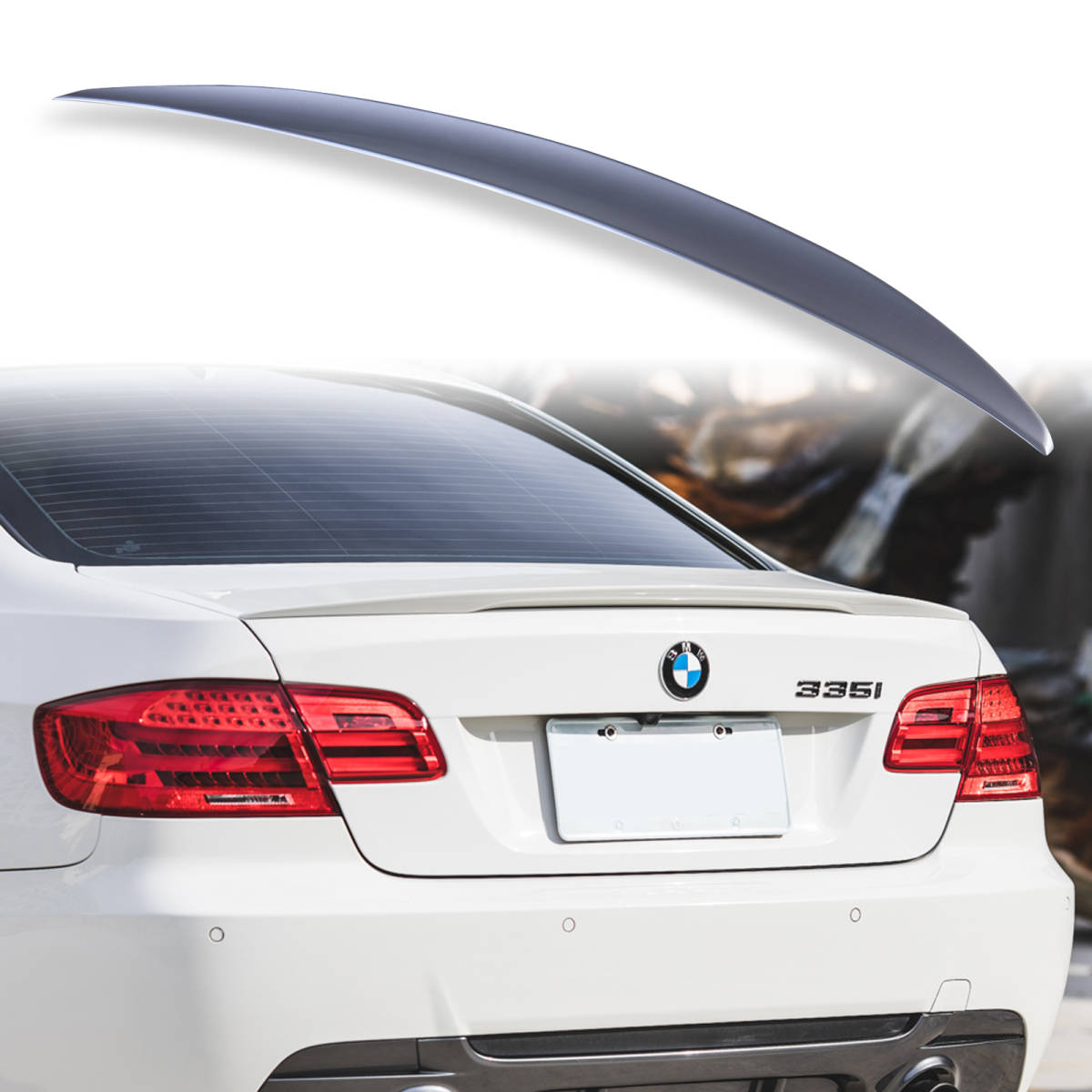 純正色塗装 ABS製 トランクスポイラー BMW用 3シリーズ E92用 クーペ Pタイプ ポン付け カラーコード:A52 QTS-27145拍卖