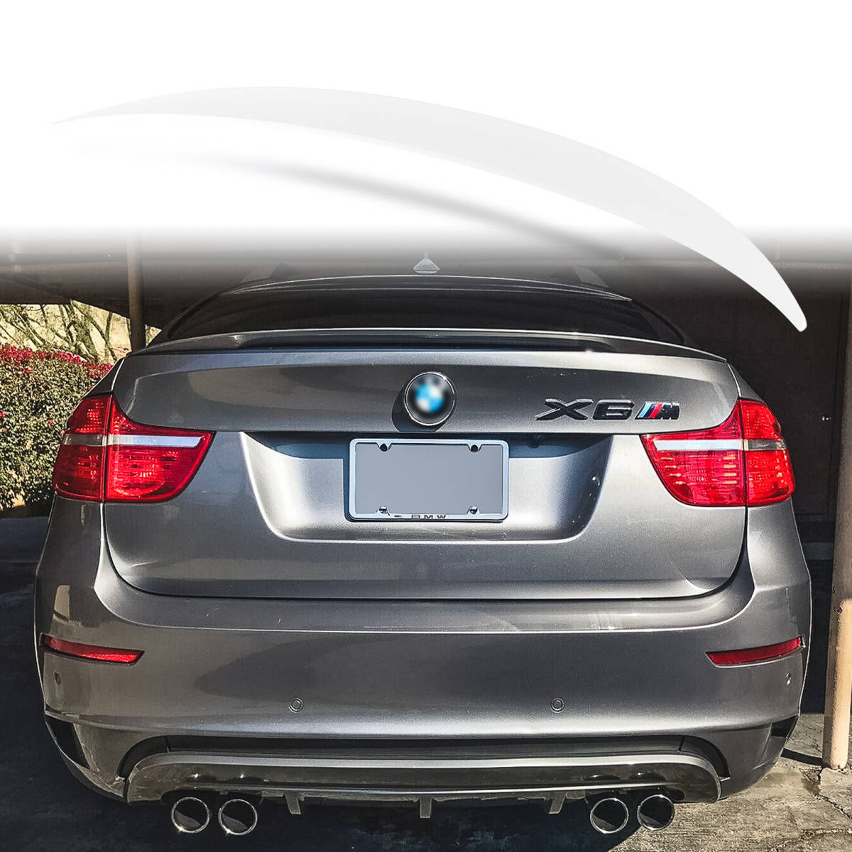 純正色塗装 ABS製 トランクスポイラー BMW用 X6 E71用 SUVクーペ Pタイプ ポン付け カラーコード:300 QTS-27150拍卖
