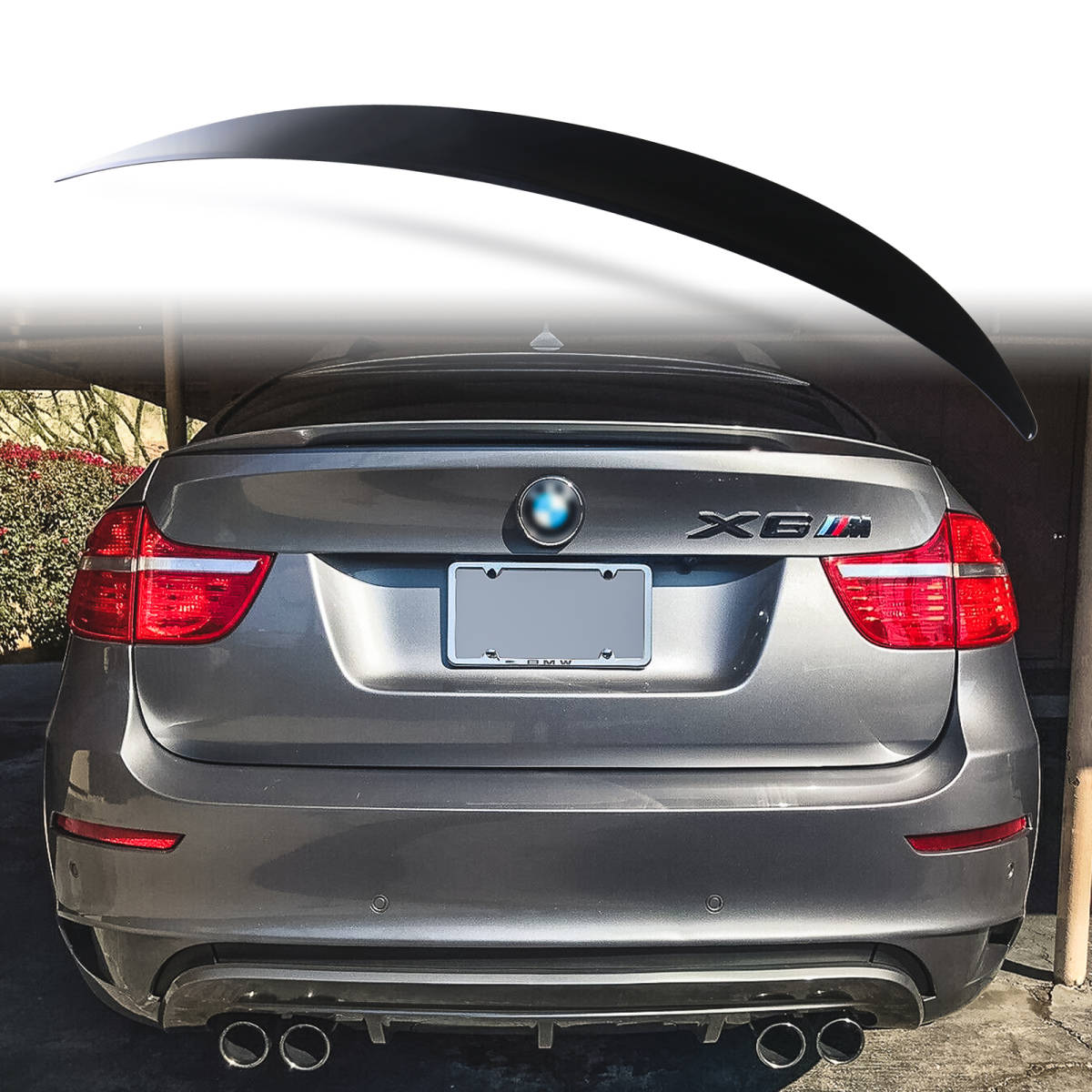 純正色塗装 ABS製 トランクスポイラー BMW用 X6 E71用 SUVクーペ Pタイプ ポン付け カラーコード:416 QTS-27150拍卖