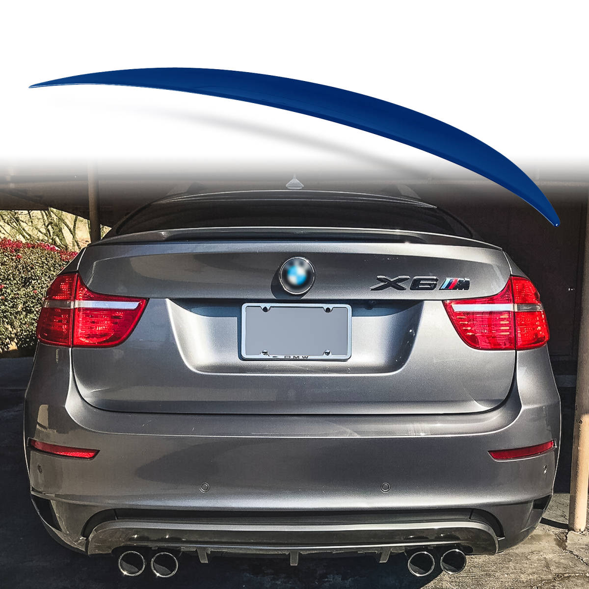 純正色塗装 ABS製 トランクスポイラー BMW用 X6 E71用 SUVクーペ Pタイプ ポン付け カラーコード:A76 QTS-27150拍卖