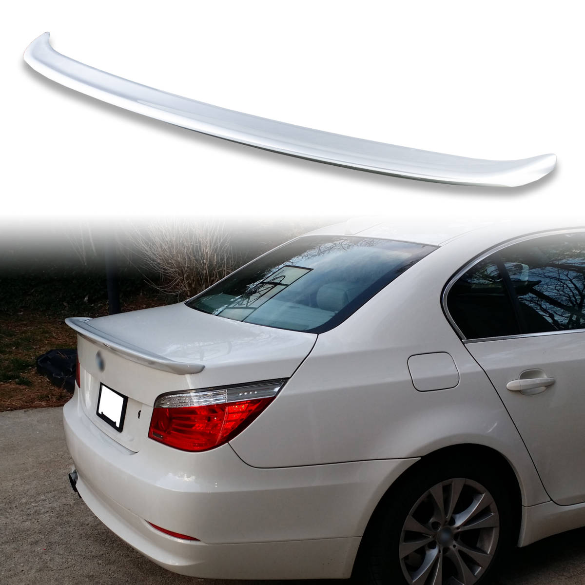 純正色塗装 ABS製 トランクスポイラー BMW用 5シリーズ E60 セダン用 ポン付け カラーコード:354 QTS-27174拍卖