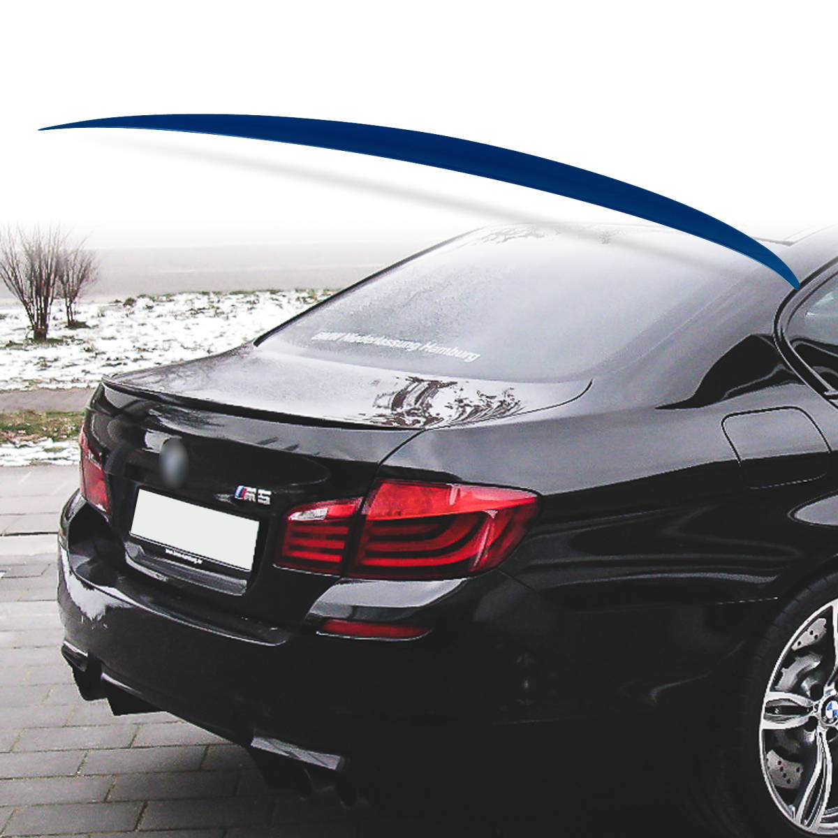 純正色塗装 ABS製 トランクスポイラー BMW用 5シリーズ F10 セダン用 M5スタイル ポン付け カラーコード:A89 QTS-27176拍卖