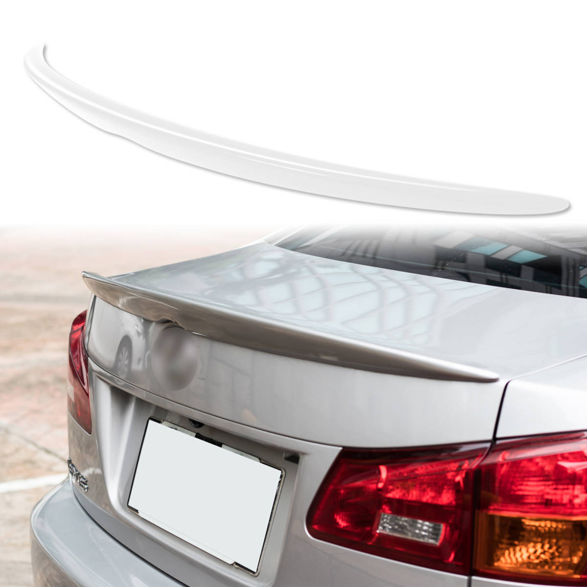 純正色塗装 ABS製 トランクスポイラー レクサス用 IS250 IS350 2代目用 OEタイプ ポン付け カラーコード:077 QTS-27177拍卖