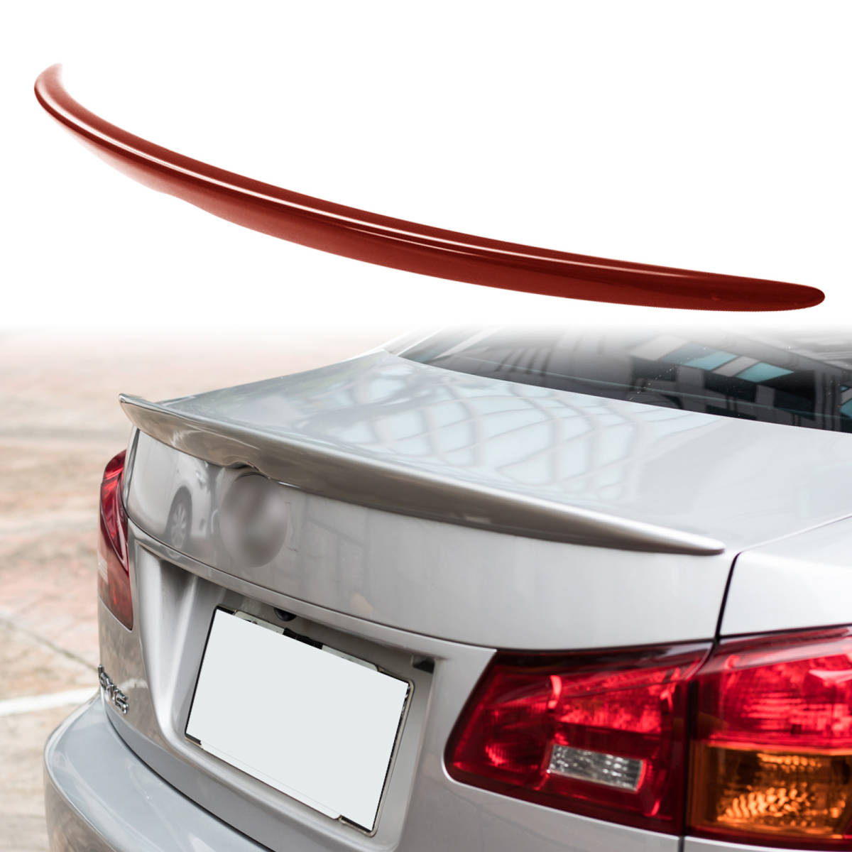 純正色塗装 ABS製 トランクスポイラー レクサス用 IS250 IS350 2代目用 OEタイプ ポン付け カラーコード:3R1 QTS-27177拍卖