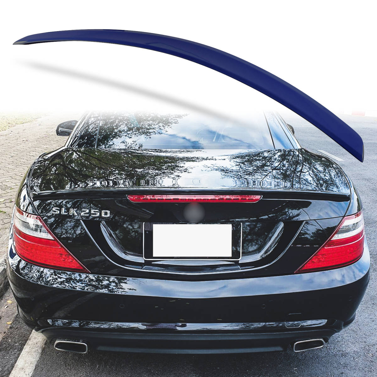 純正色塗装 ABS製 トランクスポイラー メルセデスベンツ用 SLKクラス R172用 Aタイプ ポン付け カラーコード:890 QTS-27182拍卖