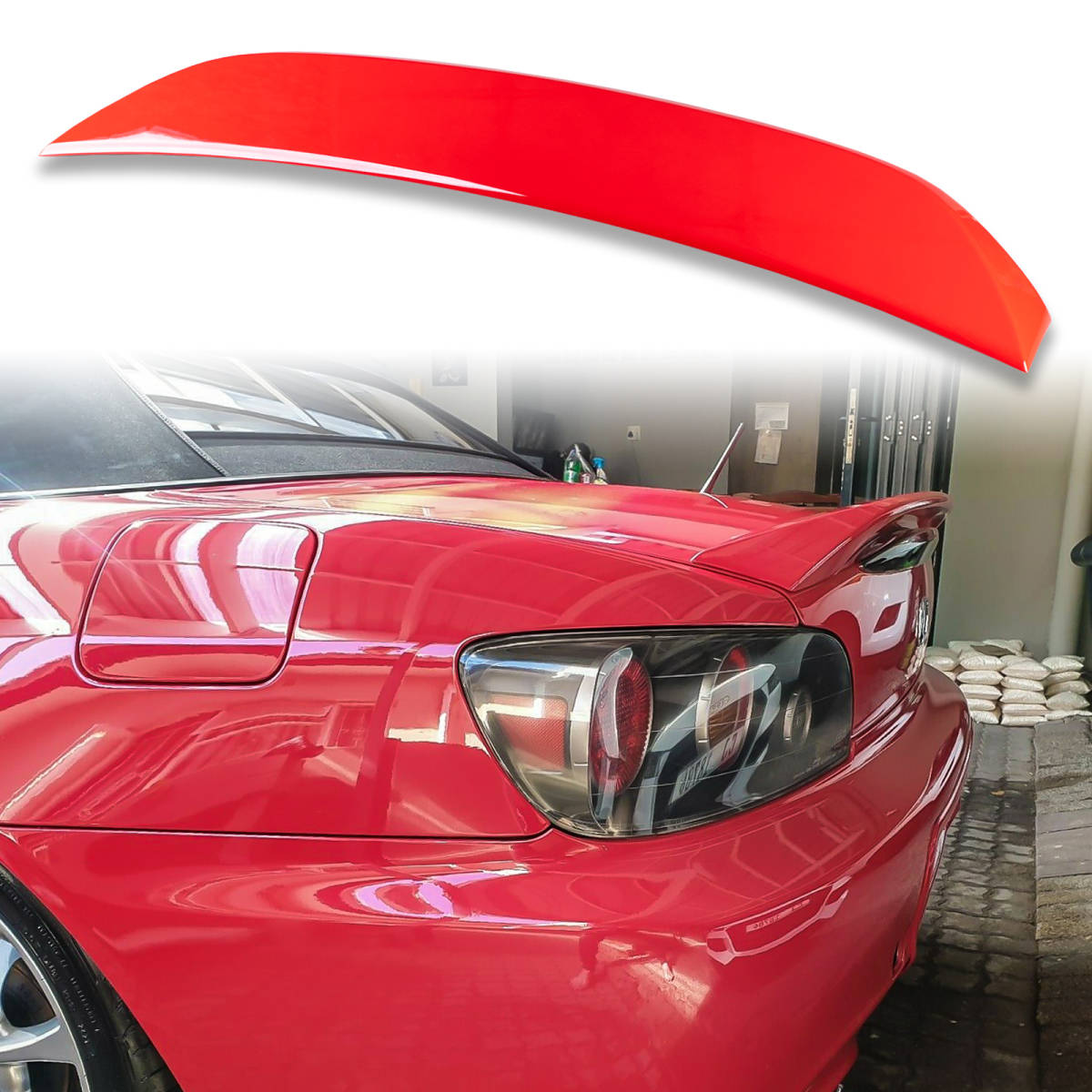 純正色塗装 ABS製 トランクスポイラー ホンダ用 S2000 AP1/AP2モデル用 ポン付け カラーコード:R510 QTS-27920拍卖