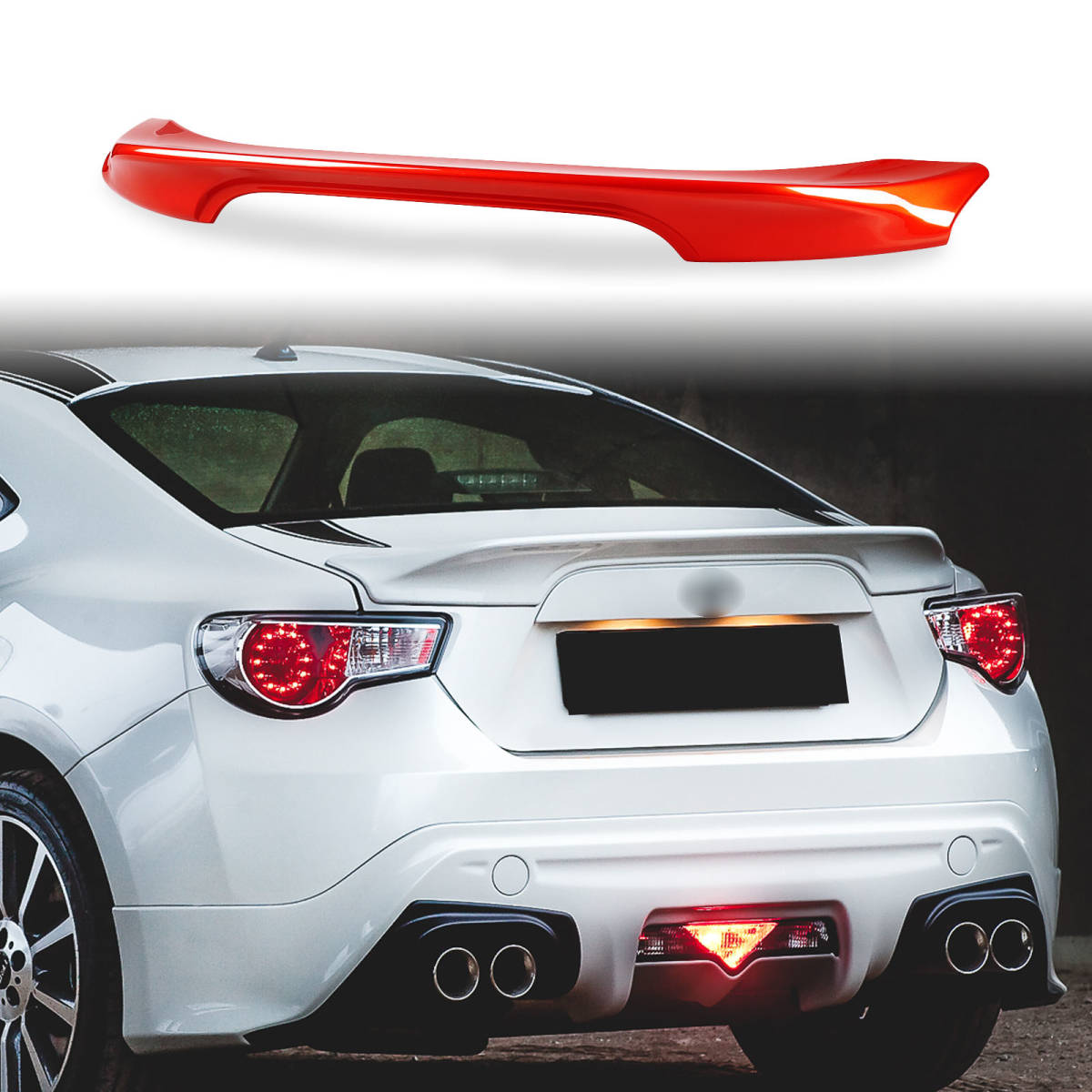 純正色塗装 ABS製 トランクスポイラー トヨタ用 86 GT86 スバル用 BRZ クーペ用 ポン付け カラーコード: M7Y QTS-27921拍卖