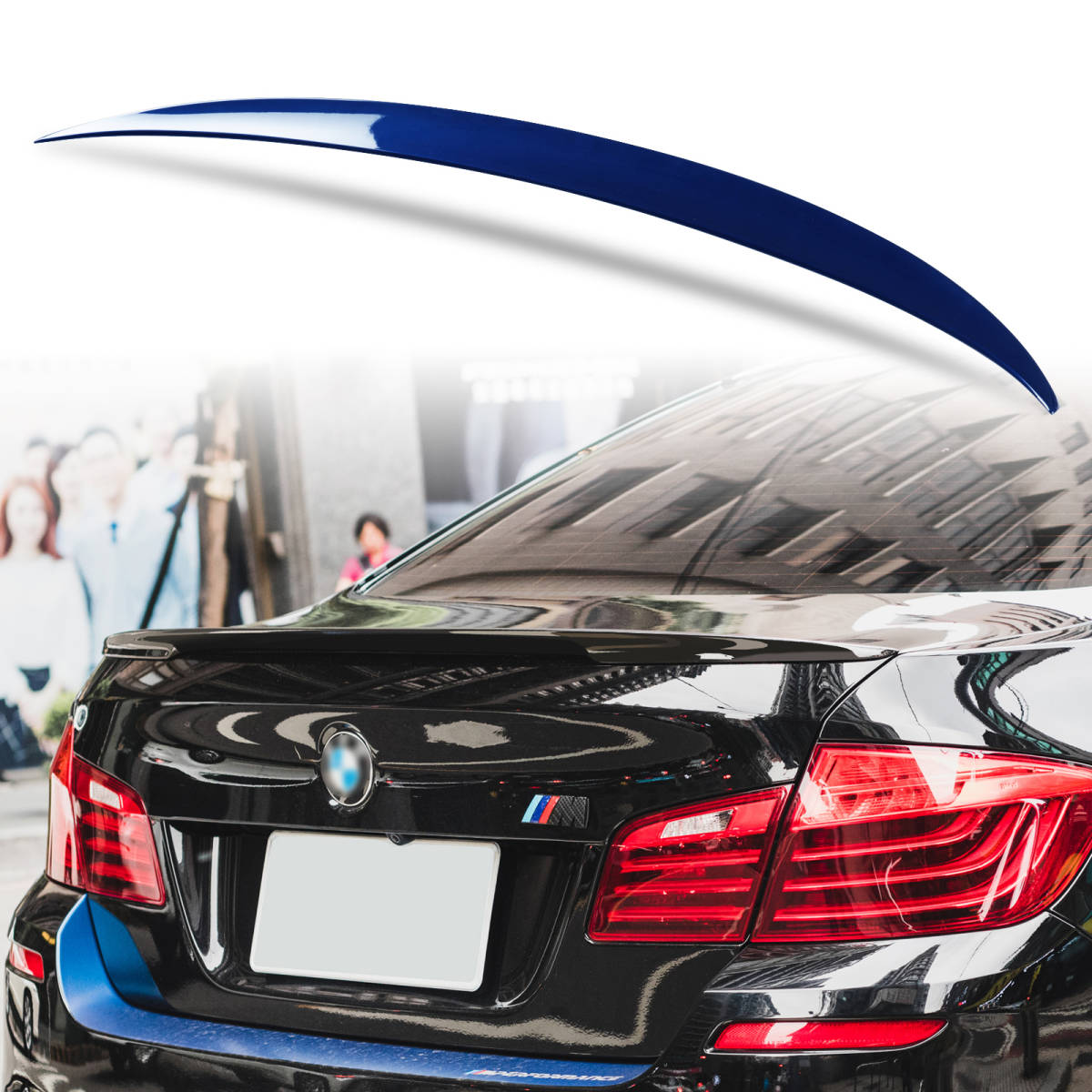 純正色塗装 ABS製 トランクスポイラー BMW用 5シリーズ F10用 セダン Pタイプ ポン付け カラーコード:A89 QTS-27927拍卖