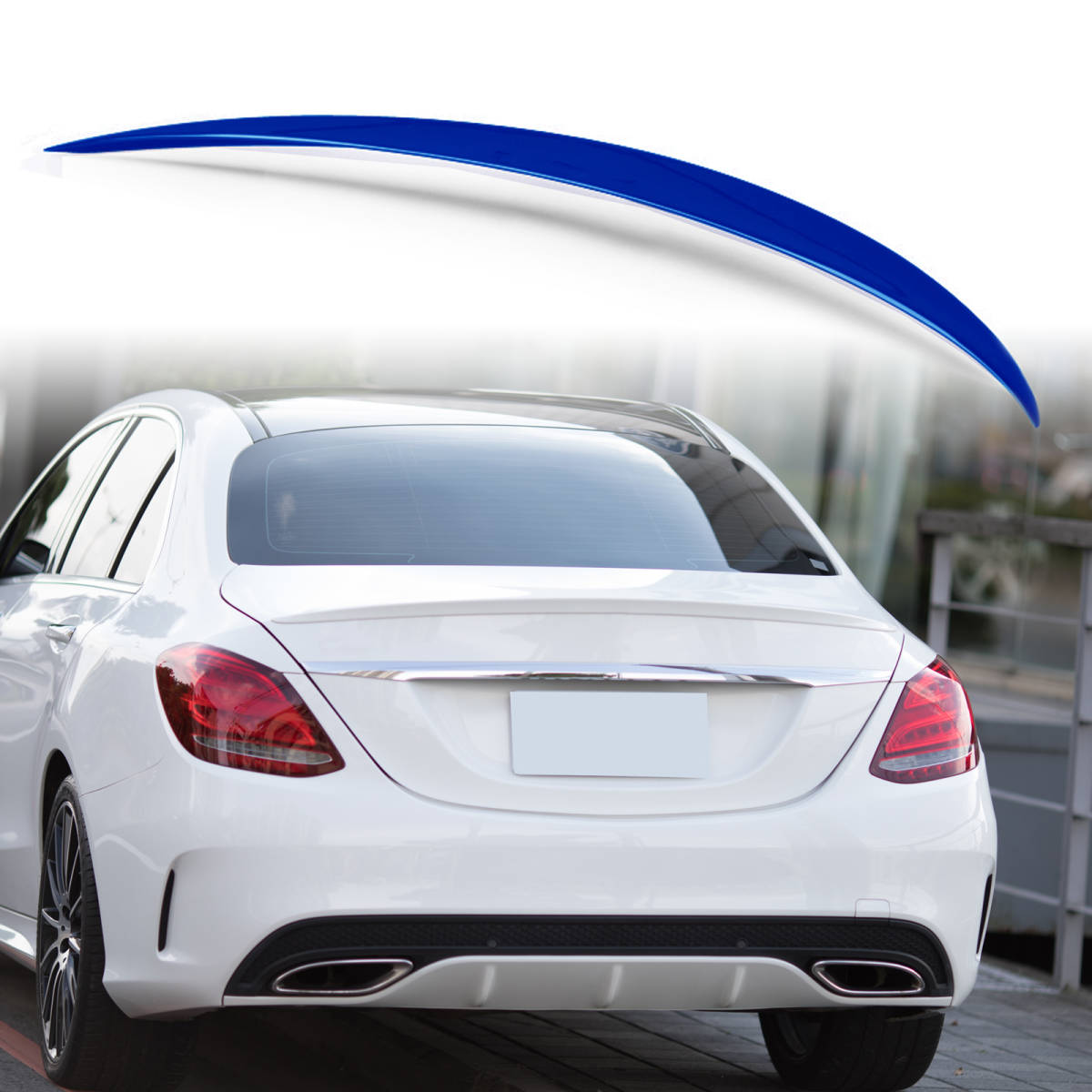 純正色塗装 ABS製 トランクスポイラー メルセデスベンツ用 Cクラス W205用 セダン Aタイプ ポン付け カラーコード:890 QTS-27929拍卖