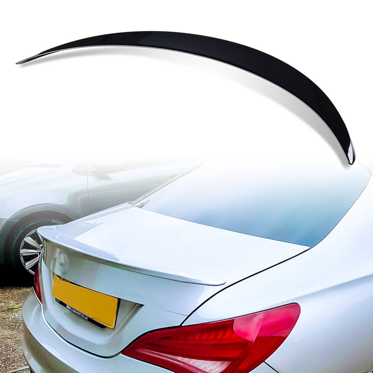 純正色塗装 ABS製 トランクスポイラー メルセデスベンツ用 CLAクラス C117 W117用 Aタイプ ポン付け カラーコード:191 QTS-28483拍卖