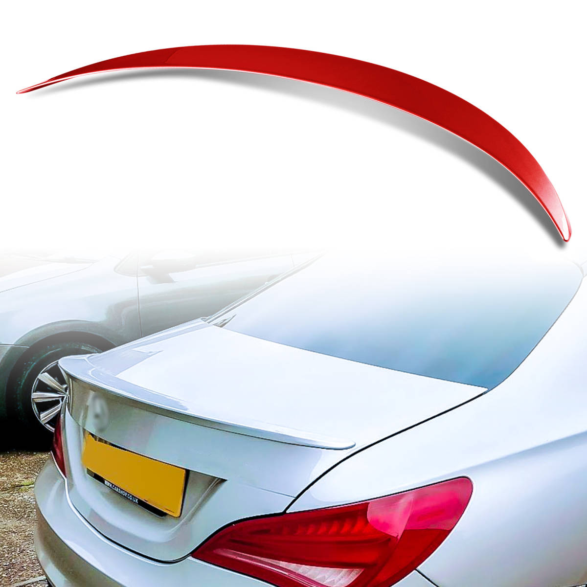 純正色塗装 ABS製 トランクスポイラー メルセデスベンツ用 CLAクラス C117 W117用 Aタイプ ポン付け カラーコード:589 QTS-28483拍卖