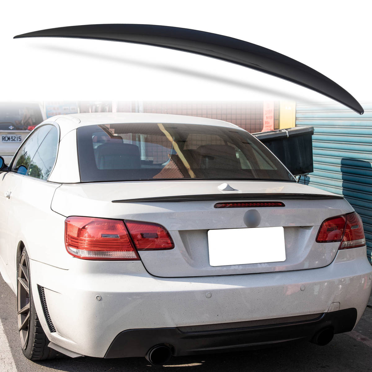 純正色塗装 ABS製 トランクスポイラー BMW用 3シリーズ E93 コンバーチブル モデル用 ポン付け カラーコード:475 QTS-38848拍卖