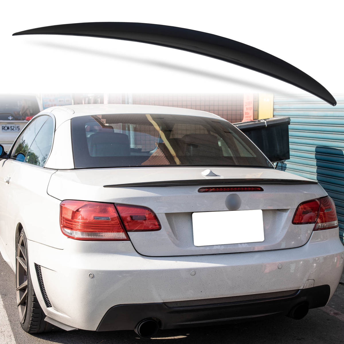 純正色塗装 ABS製 トランクスポイラー BMW用 3シリーズ E93 コンバーチブル モデル用 ポン付け カラーコード:668 QTS-38848拍卖