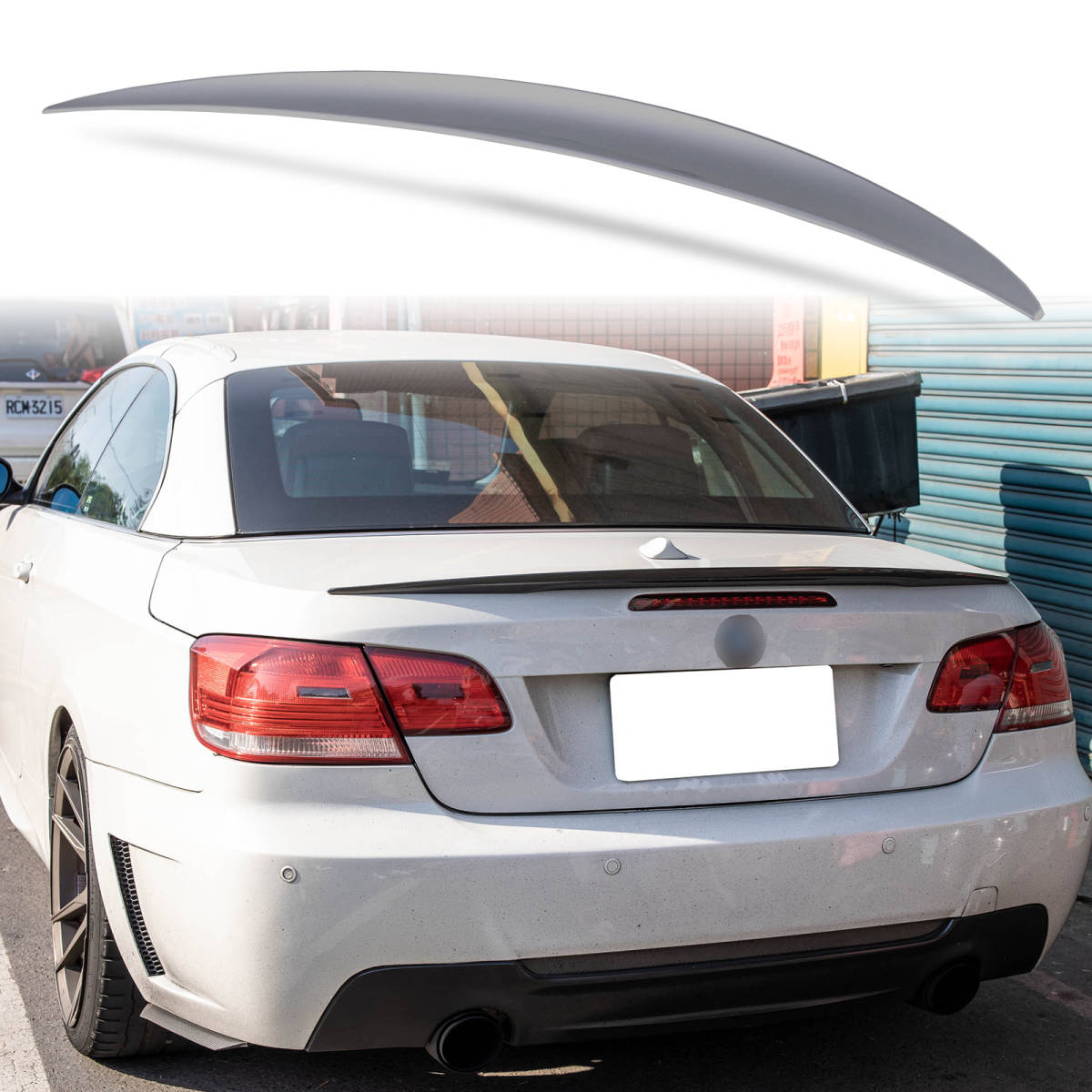 純正色塗装 ABS製 トランクスポイラー BMW用 3シリーズ E93 コンバーチブル モデル用 ポン付け カラーコード:A52 QTS-38848拍卖